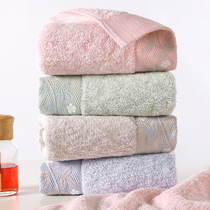 Four-piece gold towel home textile thickened cotton exquisite satin embroidery wash face towel slub yarn plain elegant