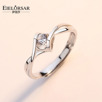 Angel kiss ring female sterling silver niche design zircon light luxury 18k gold fashion personality marriage proposal simulation diamond ring