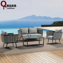 Outdoor Sofa Patio Garden Terrace Terrace Sun Protection Waterproof Rattan Sofa Minjuku Leisure Outdoor Rattan hotel Composition