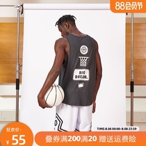 bok American summer printed basketball vest Mens all-match loose sports ice silk breathable training sleeveless bottoming vest