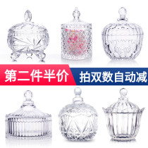 Dress European-style Candy Jar Crystal Sugar Box Transparent With Guaiostyle Pot Candy Glass Creative Containing Jar Fruit 