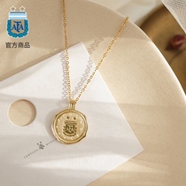 Argentina National team merchandise Fortuna lucky goddess necklace Star diamond accessories girl gift