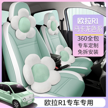 22 new Great Wall L Ora white cat black cat r1 special car seat cover leather cartoon cushion full surround seat cover
