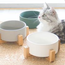 Cat Bowl Dog Bowl Ceramic Cat Bowl Single Bowl Anti-knock Water Bowl Water Bowl Cat Bowl Cat Pet Bowl Cat Supplies