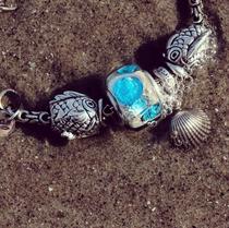  (Spot)Spirit beads Germany 925 Silver Ocean Wind Lake Blue Mermaid tears Glass tray