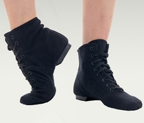 Chen Ting dance shoes black cloth jazz boots High-top soft-soled canvas lace-up dance practice shoes Adult mens and womens models
