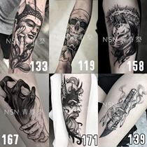 Juice herbal tattoo sticker puppet Geisha waterproof female semi-permanent male long-lasting simulation flower arm large pattern can not wash off