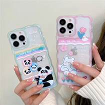 New Apple 13promax mobile phone shell Panda Balloon Personality Net Red 11 Ideas apply iPhone12 anti-fall