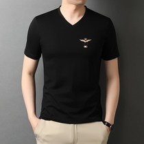 Dream Yizhe 2021 original design Ice Silk short sleeve T-shirt mens new summer collar half sleeve male designer