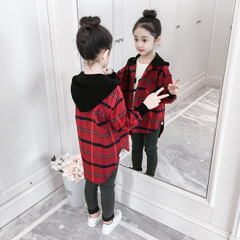 Childrens girl coat spring autumn 2021 new girls fashion autumn coat childrens spring hoodie
