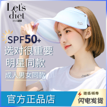 South Korea lets diet goddess hat Beach visor sun sunscreen hat for men and women summer UV protection