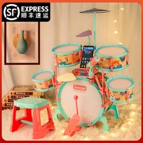Multifunctional childrens drum set beginner large instrument 3-6-10 years old beating baby toy gift jazz drum