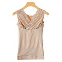 Xking (Yu) 2021 winter dress new womens dress V Necklace Vest plus suede thermal underwear 052