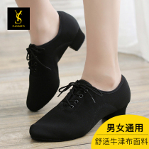 Soft Latin dance jiao shi xie men shoes outer wear zhong gao gen adult modern square dance ballroom dance shoes for women
