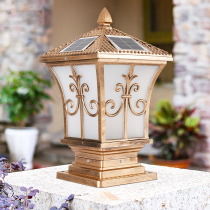 Solar Column Head Light Patio Waterproof Outdoor Large Doorway Lamp Outdoor Villa Courtyard Suboutdoor Fence Wall Light