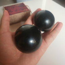Natural Ink Jade Handball Live Magnetic Ink Green Jade Fitness Ball Function Jade Handball Handball in Old Age Tai Chi Wen Play