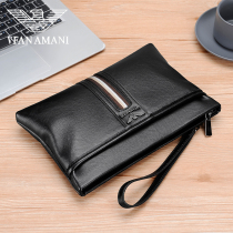 Vifang Amani Mens Bag Letter Enveloping Mens Hand Grab Bag Business Casual Hand Grip Bag Clips Handbags Male Dermis