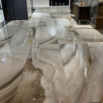 Bathroom floor tiles Modern light luxury agate jade 600x1200 coffee living room wall gray all-body marble tiles