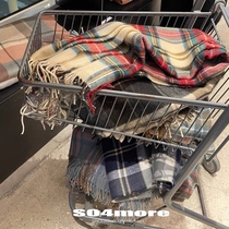 (SO4more) Korea retro autumn and winter Joker soft plaid tassel scarf ins Wind Christmas Academy