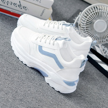 Sports shoes women 2021 autumn and winter new trendy shoes Joker leisure plus velvet small white shoes student father shoes running women shoes