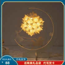 Christmas paper art light and shadow paper carving lamp DIY material creative relief handmade cultural creation Forbidden City night light birthday gift
