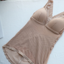 Large size Korean skin color shapewear collection abdominal shaping thin cotton cup anti-walking light can be released with insert-sheet beam waist beauty body clothes 036