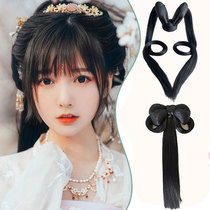 Ancient wind wig butterfly hair bundle Hanfu full hair silk hair bag ancient style one-piece hair bun Baguio double hair bun