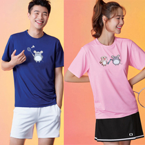 Breathable quick-drying badminton suit cultural shirt set women mens pattern t-shirt sports team uniform custom air volleyball suit