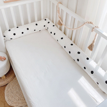 Love to the baby crib around the cylindrical anti-collision buffer bed by the baby fence Cotton bed in the bed can be removed and washed to protect the edge