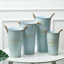 Plastic vase imitation glass oversized household plastic flower bucket florist flower bucket Plastic high-grade florist wake up flower bucket