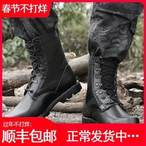 Hiking boots mens high-top plus velvet tactical shoes new training boots ultra-light breathable shock absorption training desert marine boots