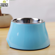 Hep High Foot Bowl Cat Bowl Dog Bowl Dog Basin Water Bowl Pet Stainless Steel Teddy Gold Hair Drinking cervical spine Cervical Care Bowl