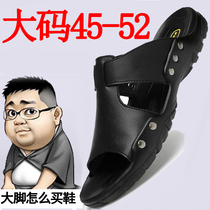 Mens slippers 46 yards for summer outwear 47 Gats up 48 Extra-foot Foot Fat Sandals Two Wear 49 Extra Large Code 50