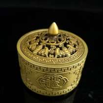 Retro collection brass daily gold incense burner ornaments sandalwood pan incense burner Zen feng shui decorations boutique gifts