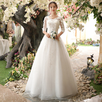 Light main wedding dress dress dress 2021 New temperament bride French simple small man to go out gauze women winter
