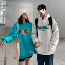 Lazy wind sweater men hooded spring and autumn Korean version of the trend ins Port wind loose couple autumn wild clothes