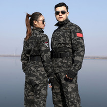 Camouflage suit suit mens training new style 2021 new regular spring and autumn cotton outdoor military fans training work clothes