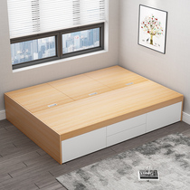 Custom no bedside bed box high box storage storage custom tatami bed 1 2 meters small apartment single apartment