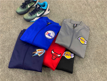 Outer single fan embroidered print zipper thin velvet long sleeve sports casual stand collar coat men