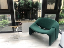 Light luxury Creativechair Ribbon chair M-shaped fabric leisure chair designer high quality model room sofa chair