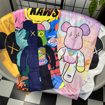 Tide brand towel Bath towel KAWS violent bear bear couple sports gym increase water absorption personality port wind speed dry