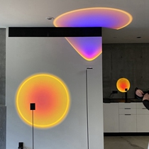 Italian sunset light Small red book net red Rainbow color day does not fall Projection chandelier Living room creative decoration floor lamp