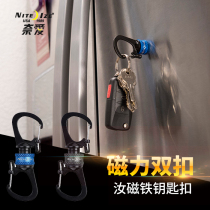 American NiteIze Naai magnetic buckle 360 degree rotating double magnet suction buckle seat belt lock keychain