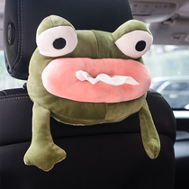 Car tissue box hanging creative cute cartoon pumping paper box Car armrest box Chair back tissue package Car supplies