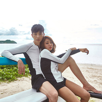 Full-body swimsuit Mens summer couple wetsuit Womens long-sleeved sunscreen split snorkeling jellyfish suit Surfing suit swimming suit