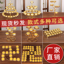 For Buddha Ghee Lotus candlestick Household Changming Lamp Buddhist Supplies Seven Star Ghee lamp holder Temple candle holder