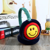 South Korea winter children warm earmuffs student tide cute smiling face plush thick earmuffs boy girl ear bag