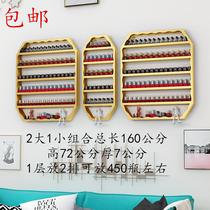 Nail art display rack wall hanging net red iron nail polish glue shelf cosmetics shop shelf display cabinet wall shelf