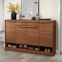 Chinese style solid wood frame shoe cabinet Nordic household locker partition door hall cabinet storage large capacity porch shoe cabinet