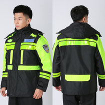 Shield reflective jacket cotton coat mens high-speed traffic co-operation clothes safety reflective clothing winter raincoat overalls